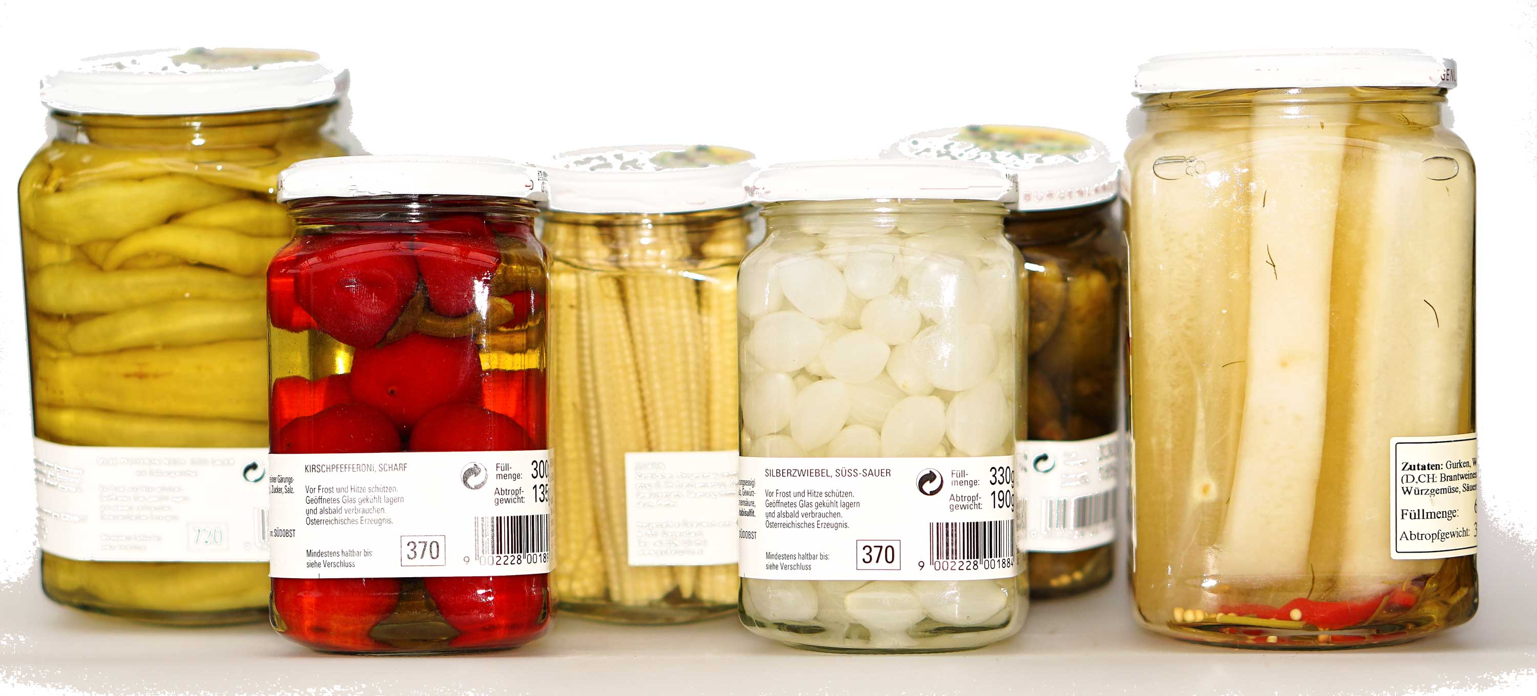 Gemüse im Glas Obst Moser